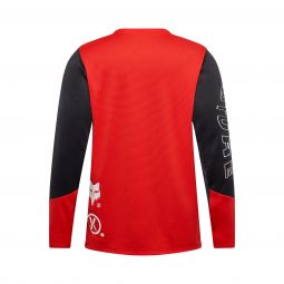 Koszulka Rowerowa Z Długim Rękawem Fox Junior Defend Elevated Fluo Red