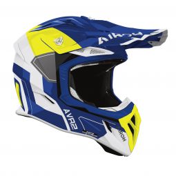 Kask Motocyklowy Airoh Aviator Ace 2 Shield Blue Yellow Gloss