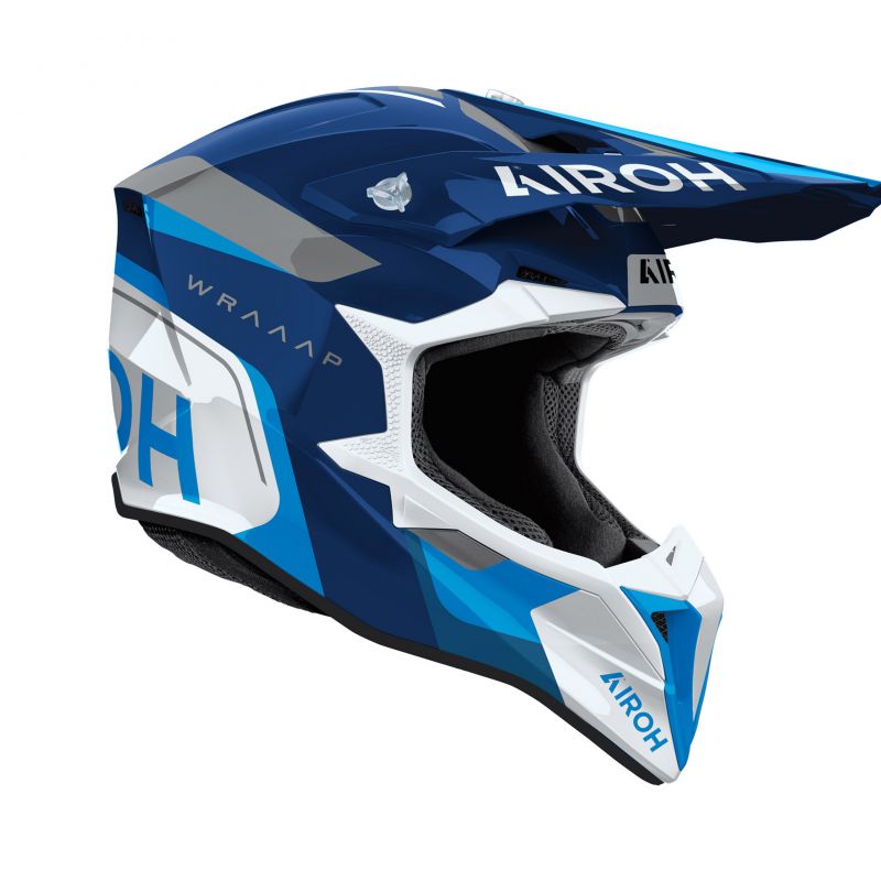 Kask Motocyklowy Airoh Wraaap Conquer Blue Gloss