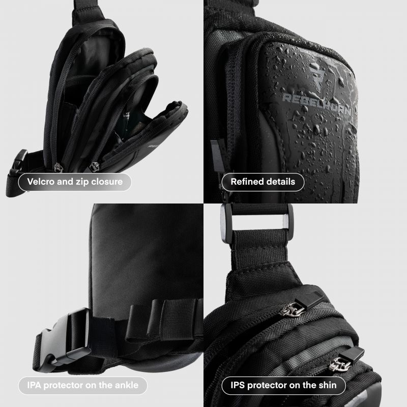 Torba Na Nogę Rebelhorn Hip 2 Black Grey