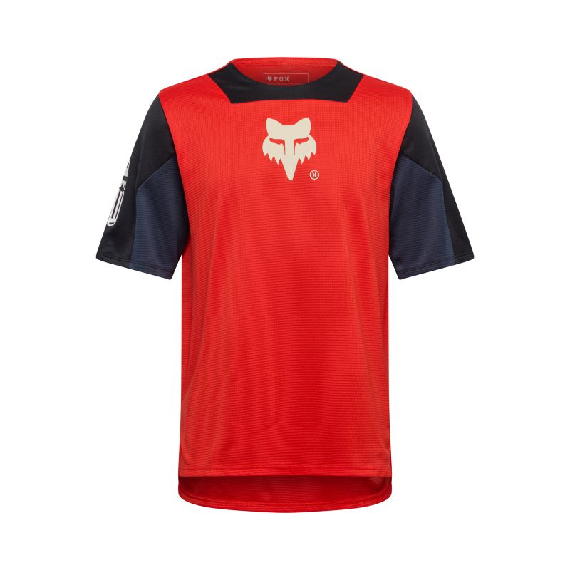 Koszulka Rowerowa Fox Junior Defend Elevated Fluo Red