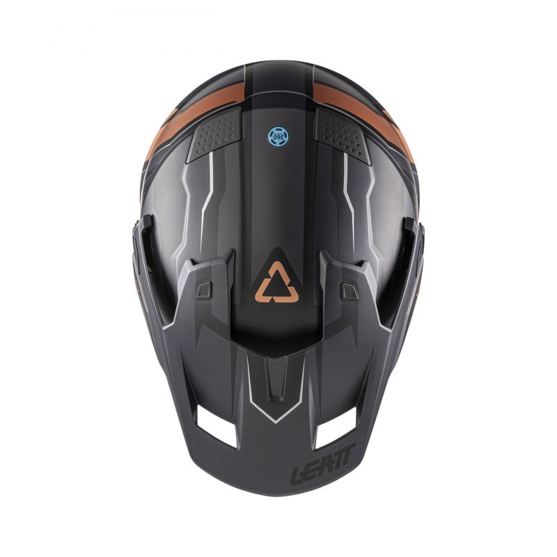 Kask Motocyklowy Z Goglami Leatt Adv 7.5 Black Bronze
