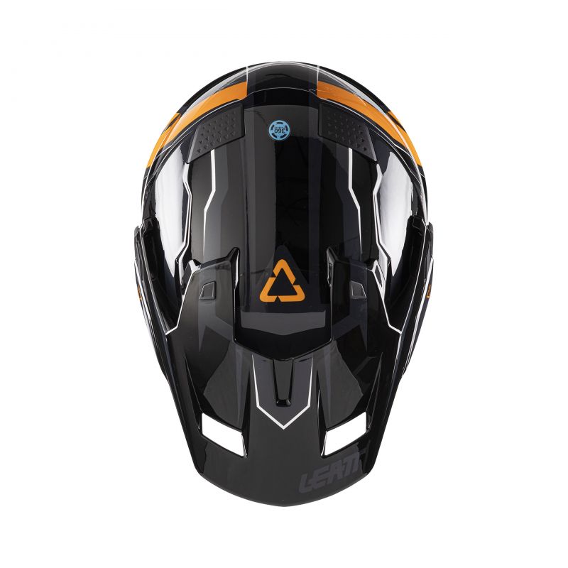 Kask Motocyklowy Z Goglami Leatt Adv 7.5 Black Orange