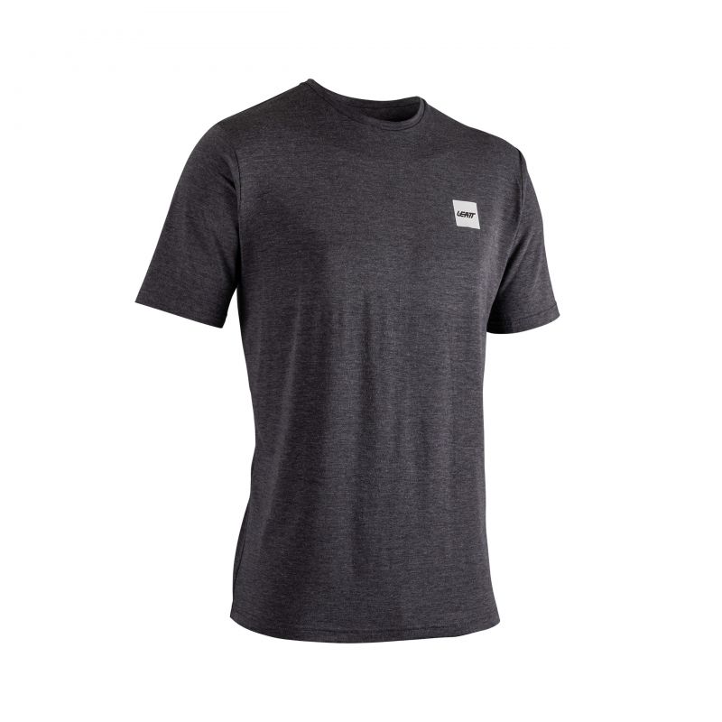 T-Shirt Leatt Tech Print Ghost Black