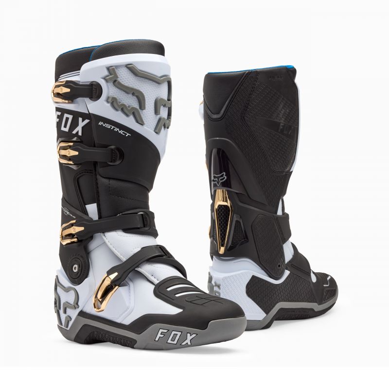 Buty Motocyklowe Fox Instinct White Black Grey