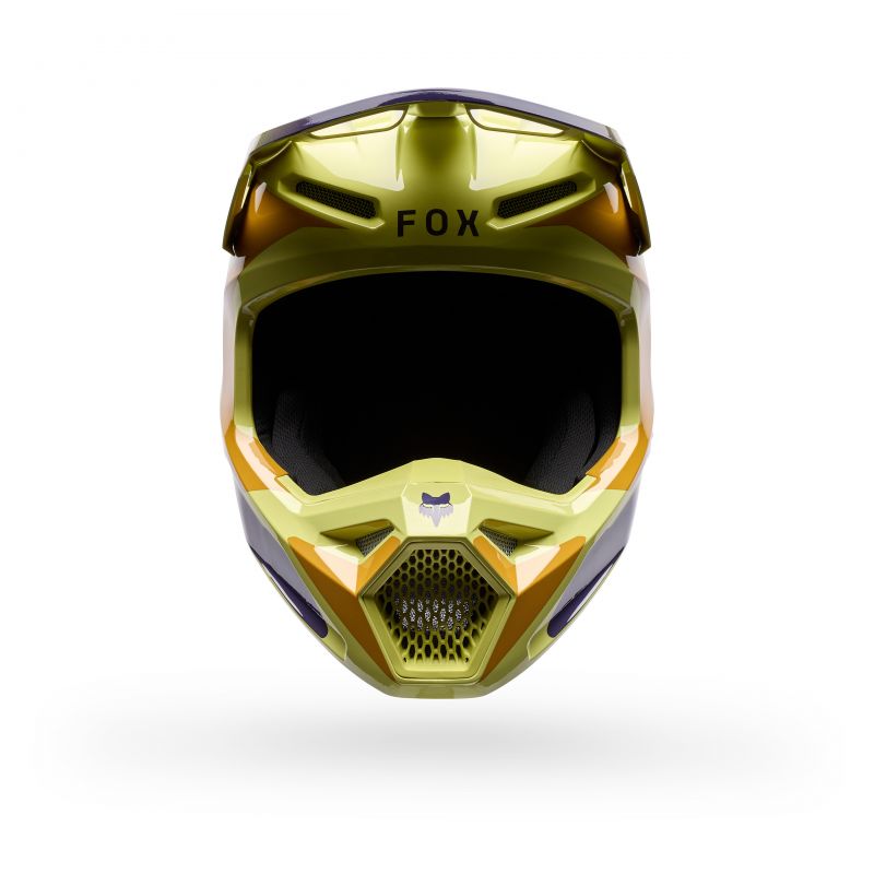 Kask Motocyklowy Fox V1 Image Print Purple Yellow