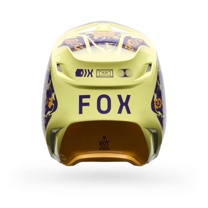 Kask Motocyklowy Fox V1 Image Print Purple Yellow
