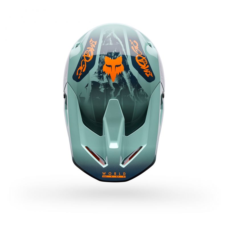 Kask Motocyklowy Fox V1 Image Print Arctic Blue