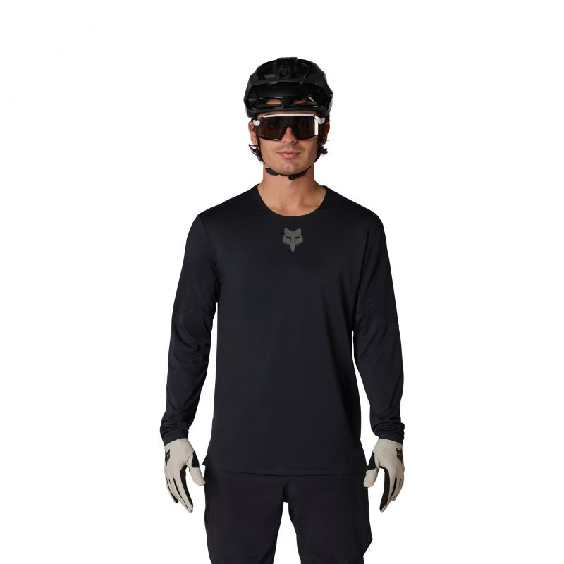 Koszulka Rowerowa Z Długim Rękawem Fox Flexair Black