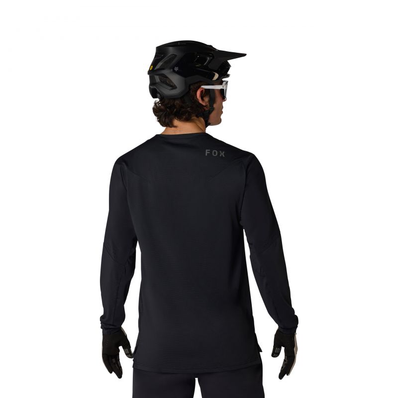 Koszulka Rowerowa Z Długim Rękawem Fox Flexair Black