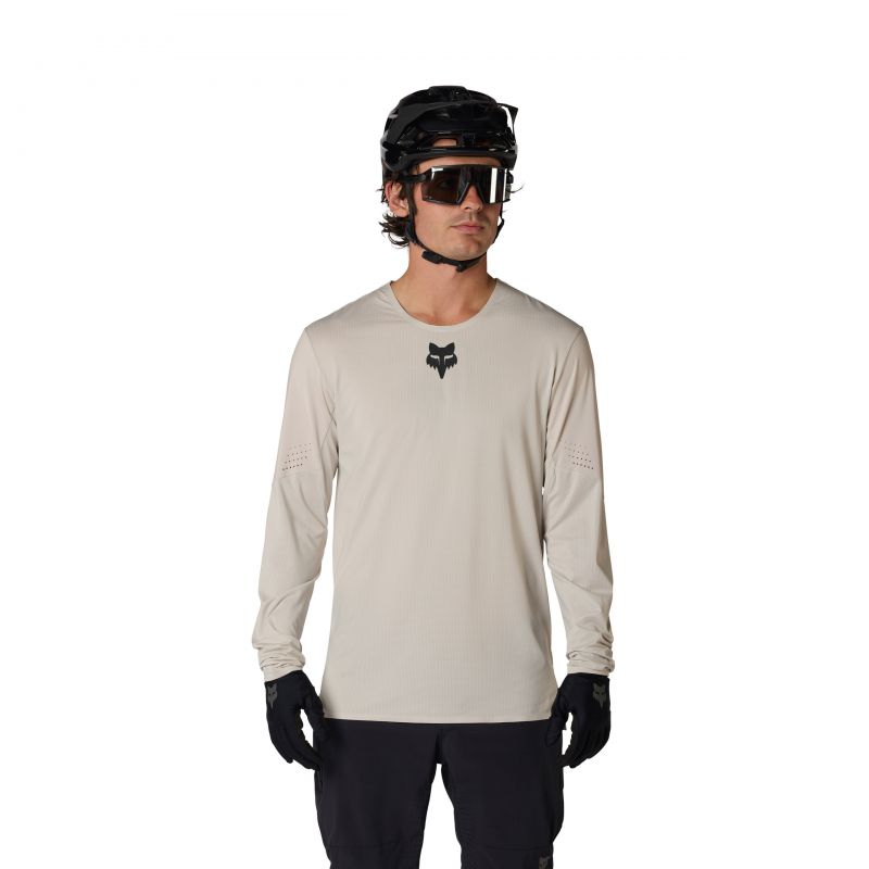 Koszulka Rowerowa Z Długim Rękawem Fox Flexair Chalk