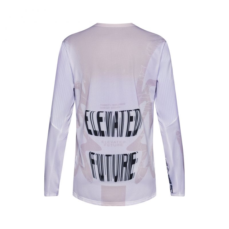 Koszulka Rowerowa Z Długim Rękawem Fox Flexair Diffuse Se White