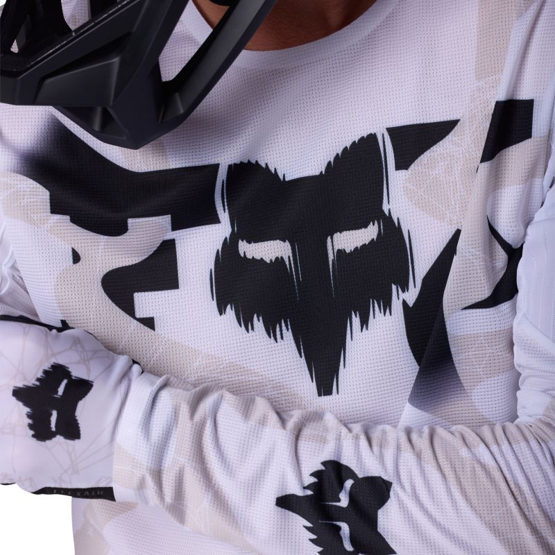 Koszulka Rowerowa Z Długim Rękawem Fox Flexair Diffuse Se White