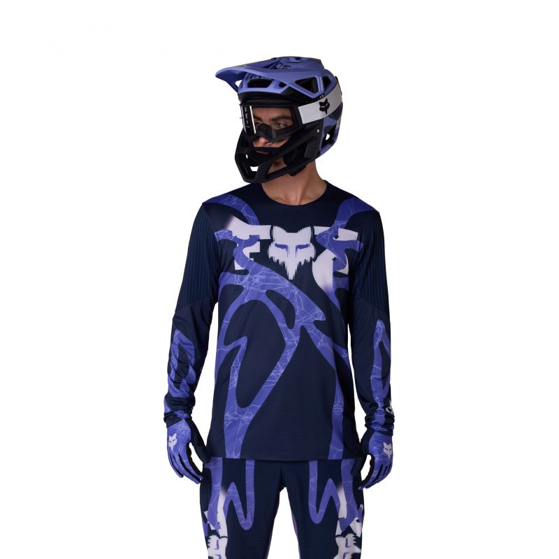 Koszulka Rowerowa Z Długim Rękawem Fox Flexair Diffuse Se Blueberry