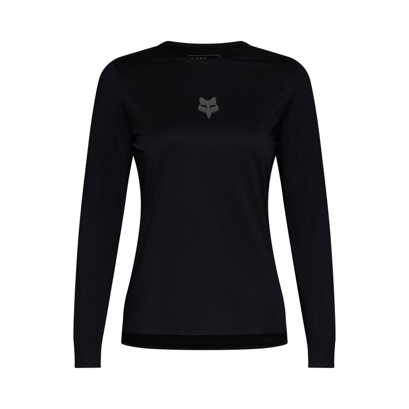 Koszulka Rowerowa Z Długim Rękawem Damska Fox Flexair Black