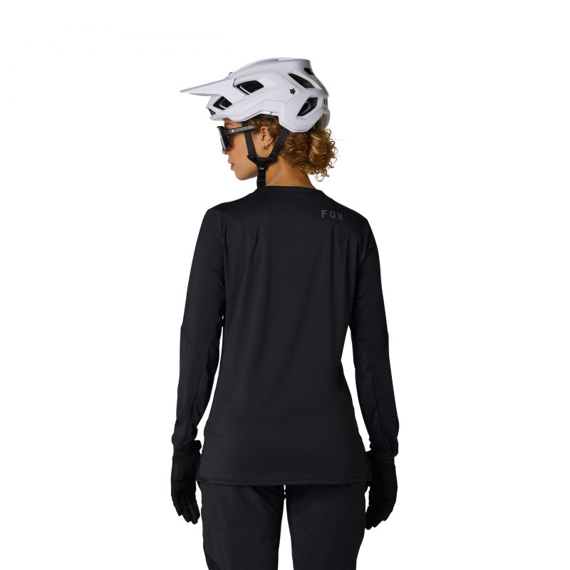 Koszulka Rowerowa Z Długim Rękawem Damska Fox Flexair Black