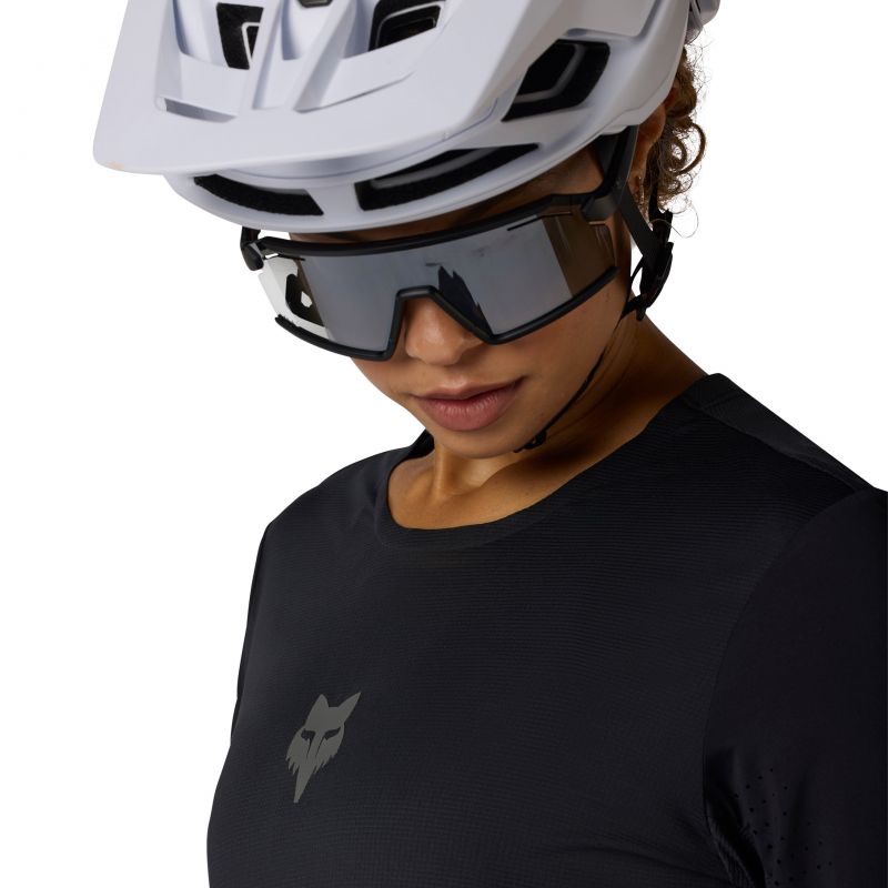 Koszulka Rowerowa Z Długim Rękawem Damska Fox Flexair Black