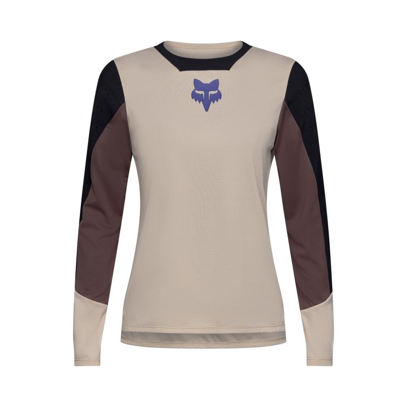Koszulka Rowerowa Z Długim Rękawem Damska Fox Defend Park Chalk