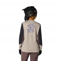 Koszulka Rowerowa Z Długim Rękawem Damska Fox Defend Park Chalk