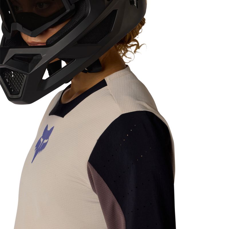 Koszulka Rowerowa Z Długim Rękawem Damska Fox Defend Park Chalk