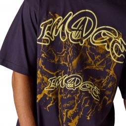 T-Shirt Fox Image Print Plum Oversized Perfect