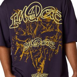 T-Shirt Fox Image Print Plum Oversized Perfect