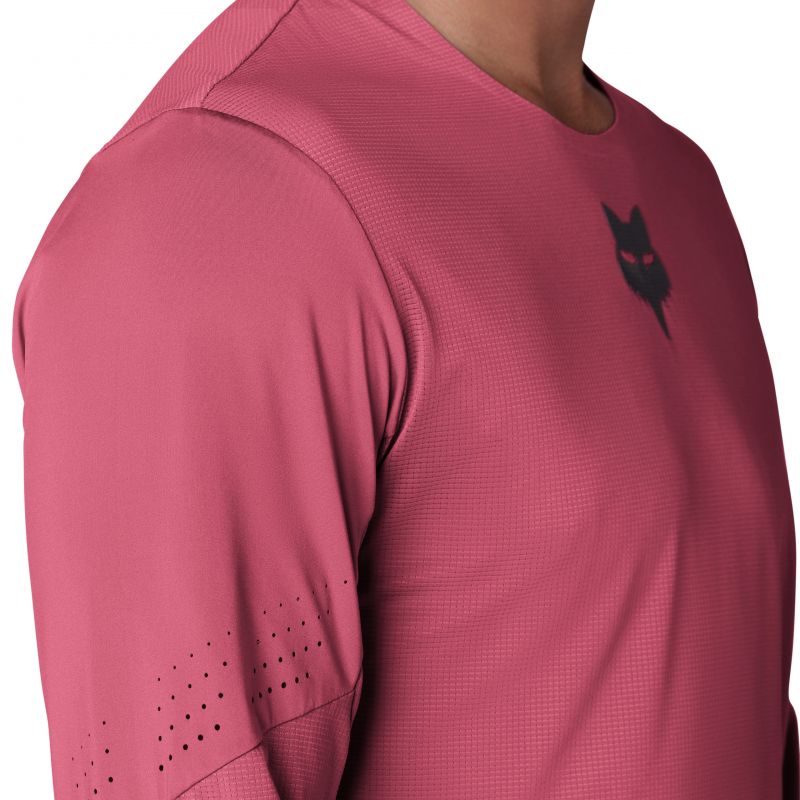 Koszulka Rowerowa Z Długim Rękawem Fox Flexair Berry