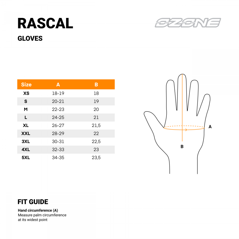 Rękawice Motocyklowe Ozone Rascal Black