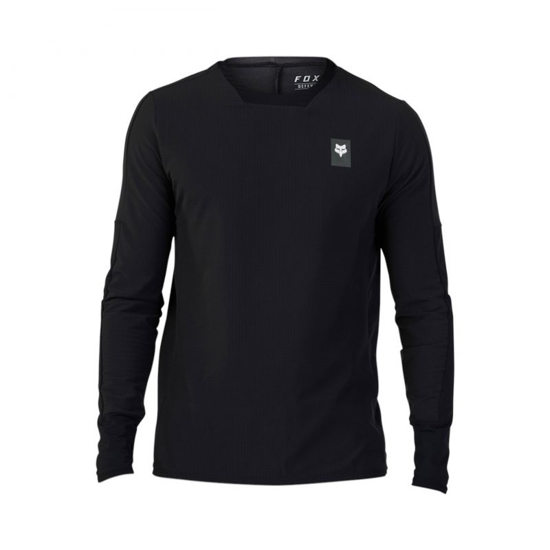 Koszulka Rowerowa Z Długim Rękawem Fox Defend Thermal Black