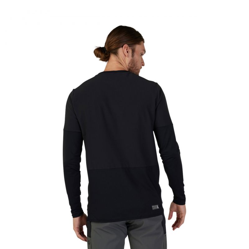 Koszulka Rowerowa Z Długim Rękawem Fox Defend Thermal Black