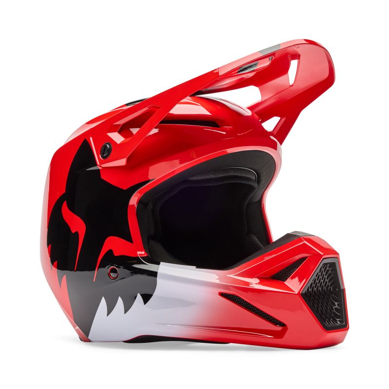 Kask Motocyklowy Junior Fox V1 Shield Fluo Red