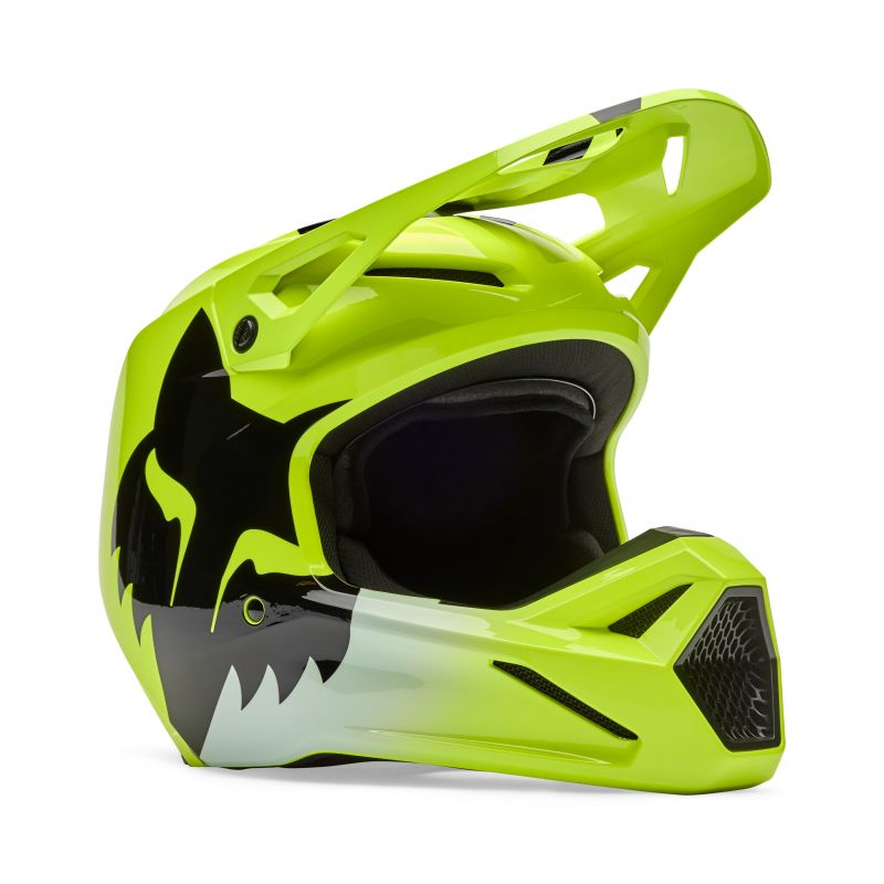 Kask Motocyklowy Junior Fox V1 Shield Fluo Yellow