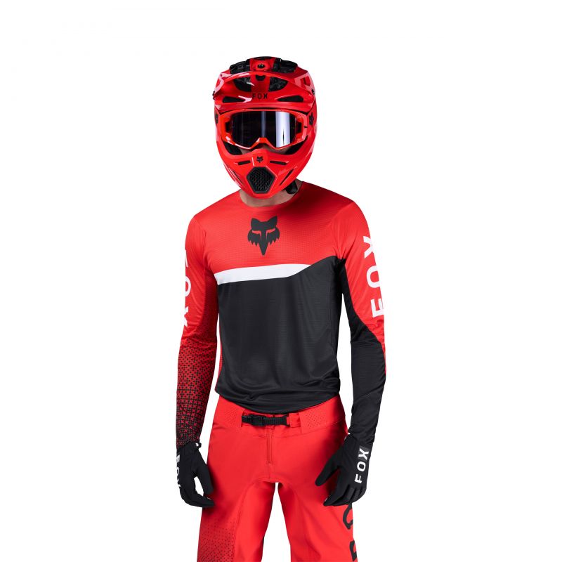 Bluza Motocyklowa Fox Flexair Fracture Fluo Red