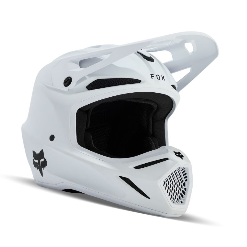 Kask Motocyklowy Junior Fox V3 Solid Matte White