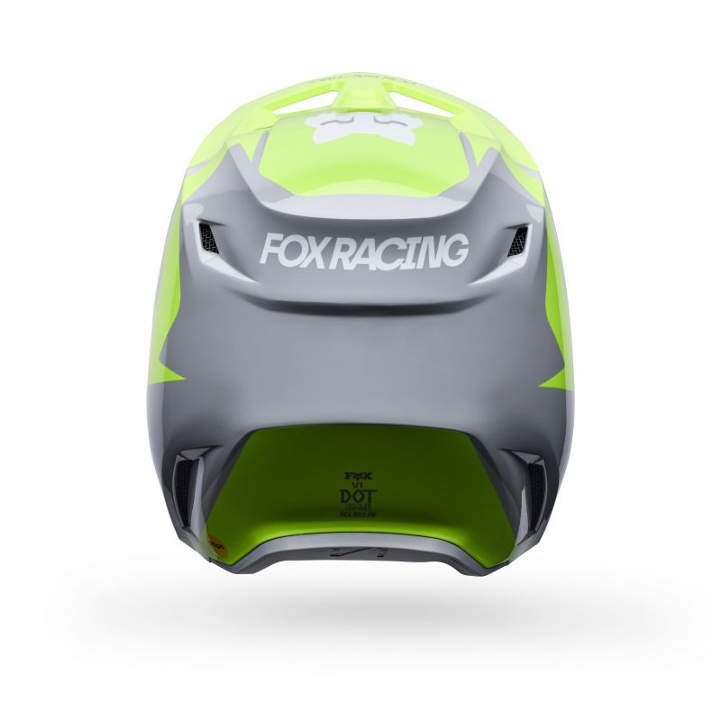 Kask Motocyklowy Fox V1 Frame Grey Yellow