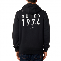 BLUZA FOX Z KAPTUREM NA ZAMEK DISTRICT 4 BLACK
