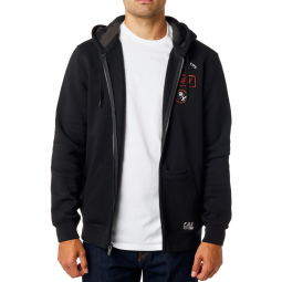 BLUZA FOX Z KAPTUREM NA ZAMEK DISTRICT 4 BLACK