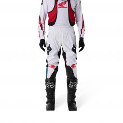 Spodnie Motocyklowe Fox 180 Honda White Red
