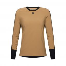 Koszulka Rowerowa Z Długim Rękawem Damska Fox Defend Thermal Brown Sugar