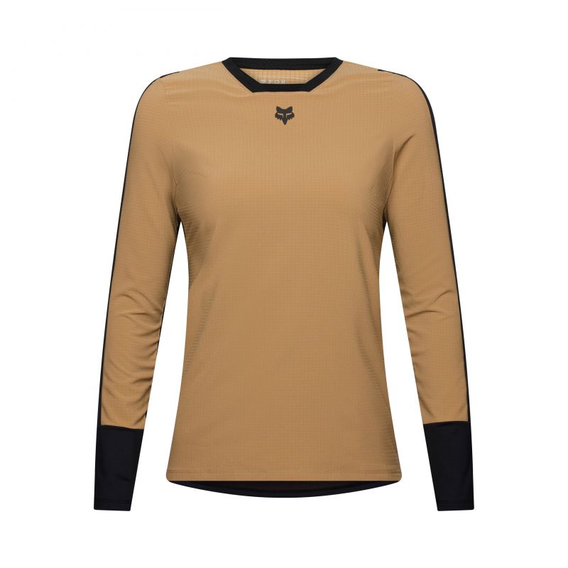 Koszulka Rowerowa Z Długim Rękawem Damska Fox Defend Thermal Brown Sugar