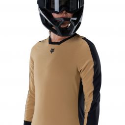 Koszulka Rowerowa Z Długim Rękawem Damska Fox Defend Thermal Brown Sugar
