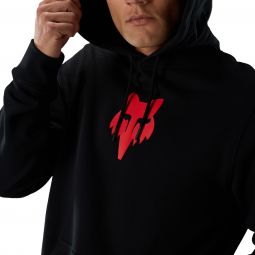 Bluza Z Kapturem Fox Head Fleece Po Black Red