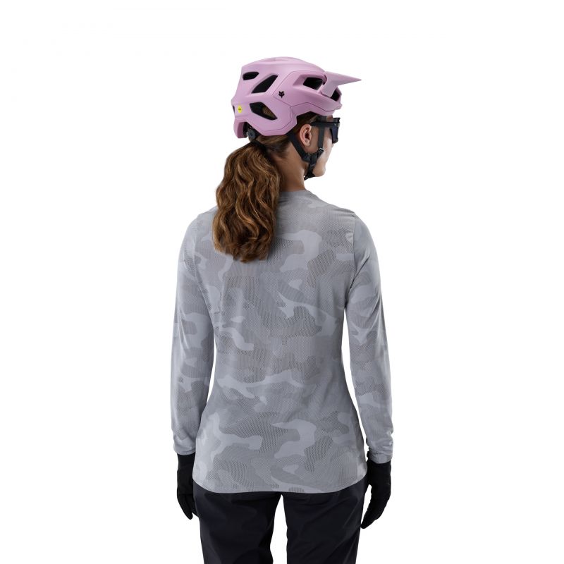 Koszulka Rowerowa Z Długim Rękawem Damska Fox Ranger Tru Dri Ls Pewter