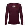 Koszulka Rowerowa Z Długim Rękawem Damska Fox Ranger Head Dark Maroon