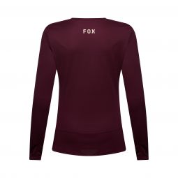 Koszulka Rowerowa Z Długim Rękawem Damska Fox Ranger Head Dark Maroon