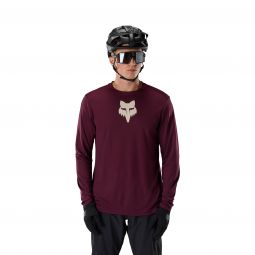 Koszulka Rowerowa Z Długim Rękawem Fox Ranger Head Dark Maroon