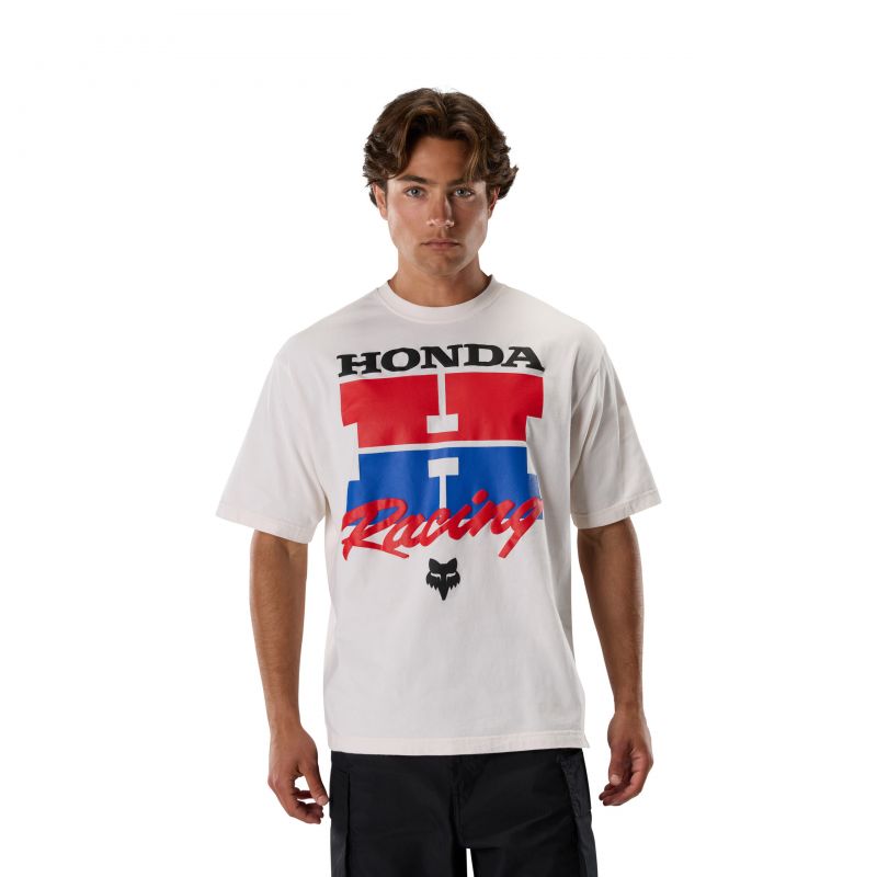 T-Shirt Fox Honda Midweight Off White