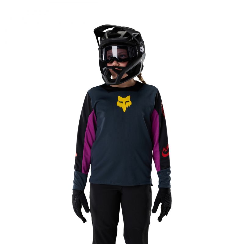 Koszulka Rowerowa Z Długim Rękawem Junior Fox Defend Ls Creation Galaxy Blue