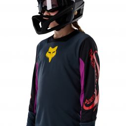 Koszulka Rowerowa Z Długim Rękawem Junior Fox Defend Ls Creation Galaxy Blue
