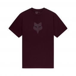 T-Shirt Fox Head Heavyweight Dark Maroon